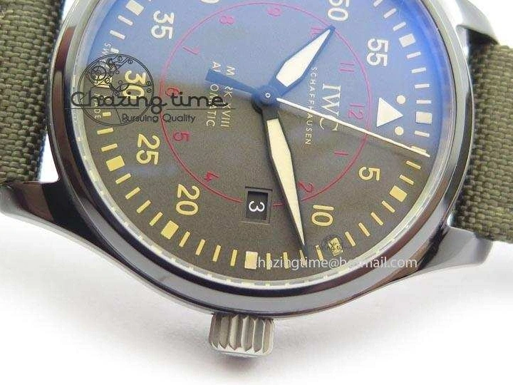 MIROTIME 0304 SunProtective MARK XVII IW324702 Real Ceramic MK Best Edition Green Dial On Green Nylon Strap A 7288